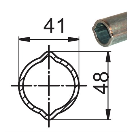 Rura cytryna zew. 41x48 1-100cm STD Walterscheid