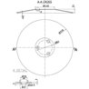 Talerz redlicy gładki 320x3.0 mm stożkowy
