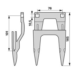Schumacher-Bagnet 10703.01 skrajny, 17 mm, NH