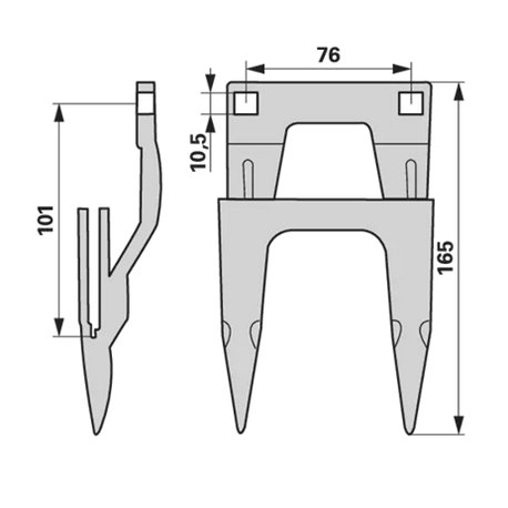Schumacher-Bagnet 10703.01 skrajny, 17 mm, NH