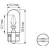 Żarówka W2,1x9,5d 12V 3W Kramp 8716106940882