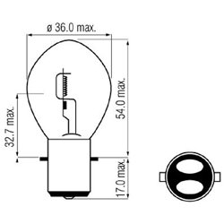 Żarówka 12V 45/40W BA20d Żarówki KRAMP