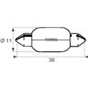 Żarówka rurkowa, 12 V, 10 W, SV8,5 Żarówka rurkowa Safra 8713749001116