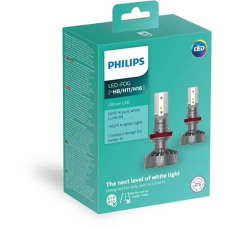 Żarówka LED H8 12V PGJ19-1 biała Philips Żarówki LED Philips H8 PGJ19-1 (BRAK NORMY ECE)