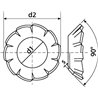 Podkładka sprężysta wachlarzowa M8x15.3x0.5 mm, stal ocynk DIN6798