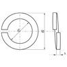 Podkładka sprężysta M16x24.2x3.5 mm, stal ocynk DIN127a kg Kramp 5700037491189