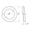 Podkładka sprężysta M18x26.3x3.5 mm, stal ocynk DIN127a kg Kramp 5700037491196