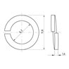 Podkładka sprężysta M6x11.8x1.6 mm, stal ocynk DIN172a kg Kramp 5700037491134