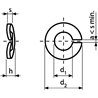 Podkładka sprężysta łukowa M12x21.1x2.1 mm, stal ocynk DIN128a Kramp 8716024536945