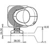 Ładowacz czołowy - Joystick bez przycisków do linek z kulką Indemar 5193-IMCL60200B