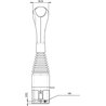 Ładowacz czołowy - Joystick bez przycisków do linek z kulką Indemar 5193-IMCL60200B