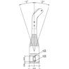 Ładowacz czołowy - Joystick bez przycisków do linek z kulką Indemar 5193-IMCL60200B