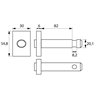 L158186 John Deere Sworzeń wieszaka poziomującego 20.1x82 mm Vapormatic 5035776667299
