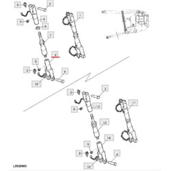 ER040414 John Deere Widełki wieszaka JD