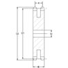Koło łańcuchowe 18 zębów 10B-2(5/8"x3/8") Kramp