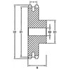 Koło łańcuchowe 12 zębów 16B-2(1"x17,02mm) Kramp 8031-316B012Z2