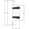 Koło łańcuchowe 13 zębów 16B-1(1"x17,02mm) Taper Lock 1610 Kramp 8412-116B013Z1TL