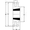 Koło łańcuchowe 27 zębów 16B-2(1"x17,02mm) Taper Lock 3020 Kramp 8719607014625