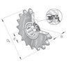 Koło napinacza łańcucha 12B-3/4"x7/16", Z15, otwór 16,2 INA/FAG 4012802789867