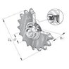 Koło napinacza łańcucha 08B-1/2"x5/16", Z16, otwór 15 INA/FAG 4012802789676