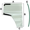 L174377 Szyba John Deere drzwi, prawa, Vapormatic 5035776634833
