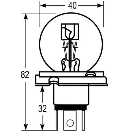 Żarówka P45t 12V 45/40W