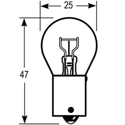 Żarówka BA15s 12V 21W
