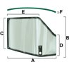 1546818C2 Szyba Case drzwi górna lewa 248724A1, 1546818C2, Vapormatic 5035776845208