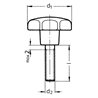 Gałka gwiaździsta śruba M10x63/20 Kramp 8719607182959
