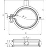 Obejma do rur z wkładką gumową 72-80 mm Fischer 4006209794517