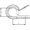 Uchwyt z wkładką gumową 33 mm szer. 12,7 mm Kramp 8716106827282