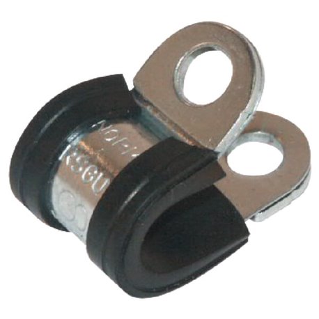 Uchwyt z wkładką gumową 8 mm szer. 12,7 mm V2A Norma 1149SL08SST304