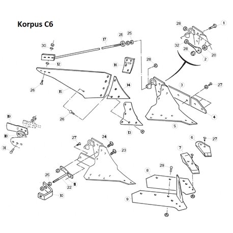 Korpus lewy C6
