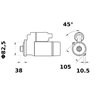 Rozrusznik 12V 3.2kW Z-10 CW Mahle