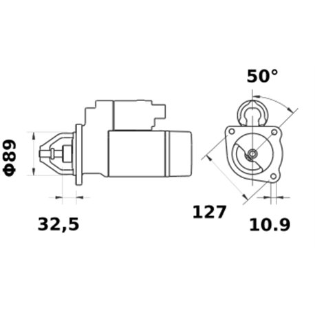 Rozrusznik Letrika, 12 V, 3,0 kW Mahle 3838922061109