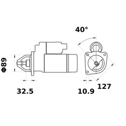 Rozrusznik z reduktorem 12V 4.2kW Z-10 CW Mahle