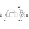 Rozrusznik, 12V, 6.5 kW IS1182 Mahle 3838922065992