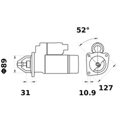 Rozrusznik 12V 3.1kW Z-9