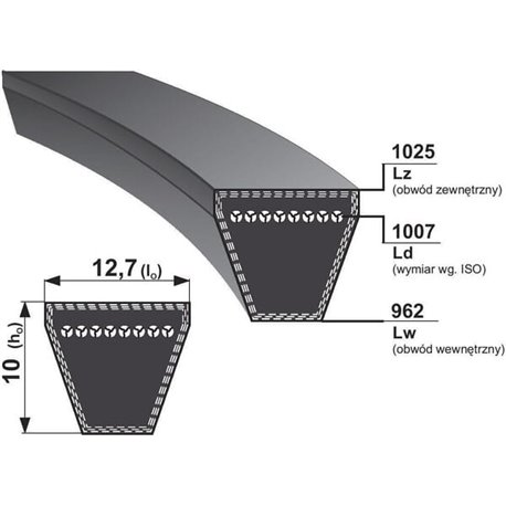 Pas klinowy SPA Optibelt, 1120 mm