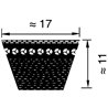 Pas klinowy uzębiony Optibelt, BX46 17x1215