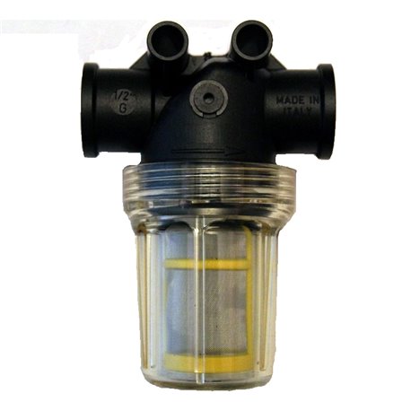 32400235 Filtr liniowy Arag 1/2" 80 Mesh wkład Inox żółty przezroczysty