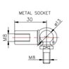 Przegub kulowy  M8 R/M8 R kulka 13mm 9508-KR25345