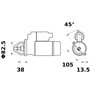 AL62690 rozrusznik John Deere DEM109 Mahle 3838922052558