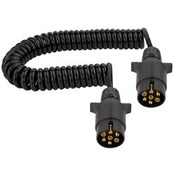 Przewód elektryczny do przyczep, 3,8 m, 7 pin spiralny