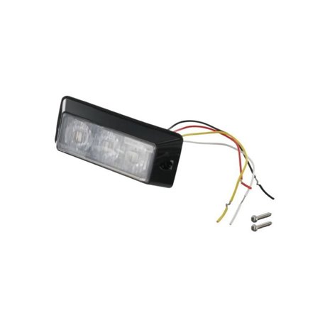 Światło ostrzegawcz stroboskopowe 12V/24V 3 LED czerwone