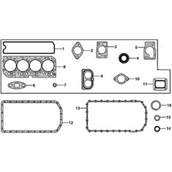 RE526671 John Deere Zestaw uszczelek silnikowych, dolny,