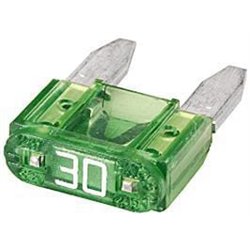Bezpiecznik płaski Mini 30A L10.9 mm zielony op. 50 szt. Hella