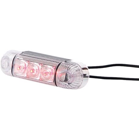 Lampa Obrysowa 3 Led, 285 Tylna Czerwona 12/24v