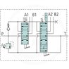 Rozdzielacz 2 sekcyjny hydrauliczny MBV5, 2 sekcyjny