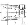 5070B0355 Widłak 1 1i3/8" Z6 z zabezpieczeniem sworzniowym do krzyżaka 22x54 - S1 Bondioli & Pavesi